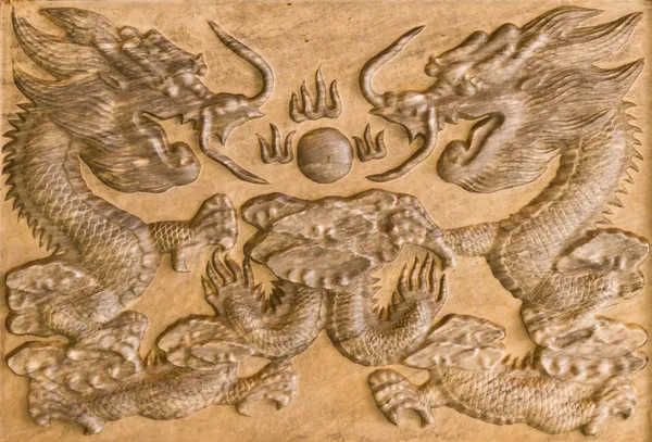 Şeklinde oyulmuş mermer dragon — Stok fotoğraf