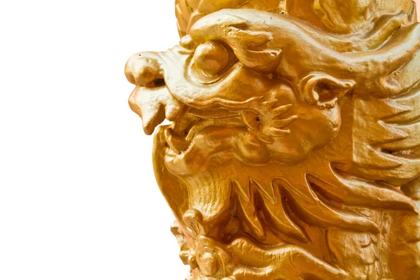 stock image Golden dragon pillars isolated