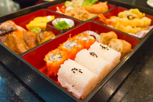 stock image Rice sushi in tempura set