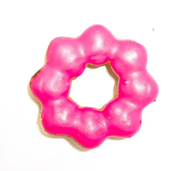 Розовый клубничный пончик — стоковое фото