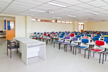 Empty classroom clipart