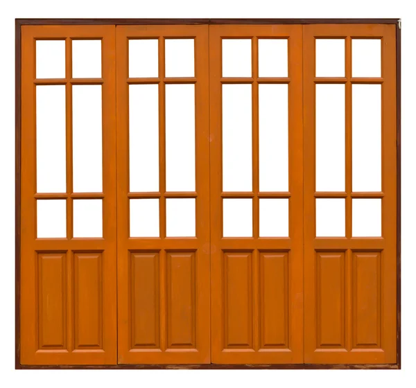 Padrão de estilo tailandês na madeira pode usar como janelas ou portas — Fotografia de Stock