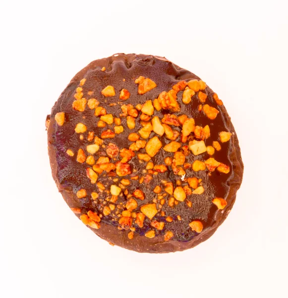 Chocolate donut from top — Stock Photo, Image