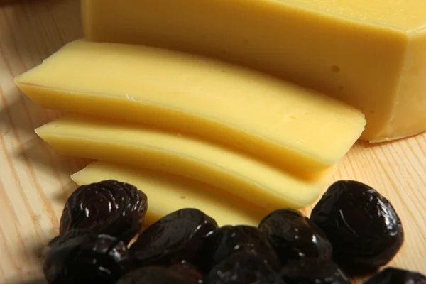 Kaas en olijfolie — Stockfoto