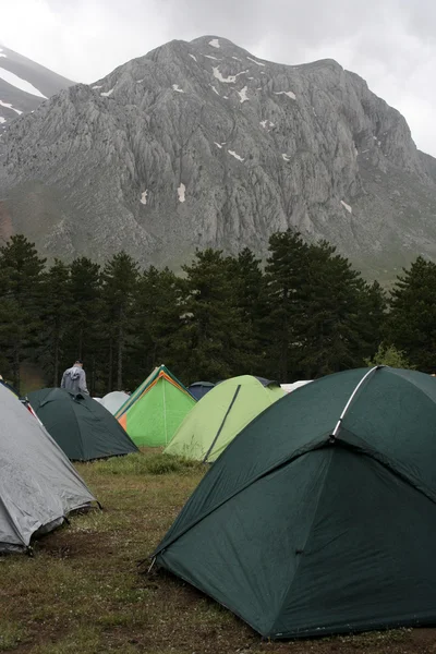 Σκηνή camping — Φωτογραφία Αρχείου