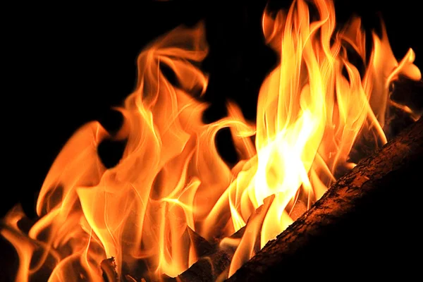 Picture with red flame on the black background — Stock Photo, Image