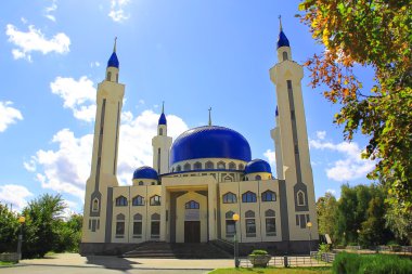 Landscape with Islam temple of the South Russia clipart