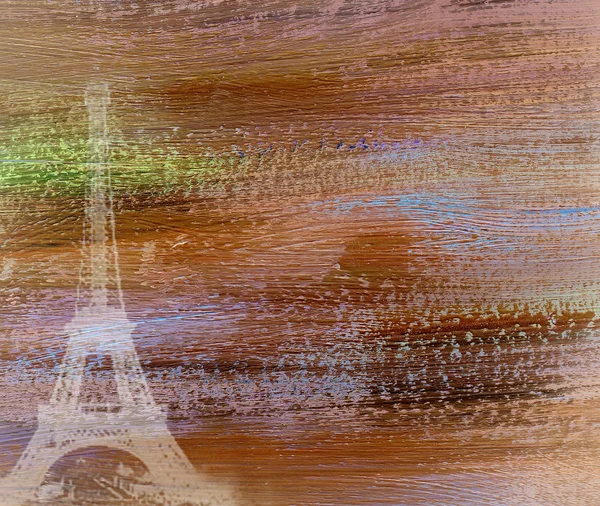 与巴黎的水彩背景 — 图库照片
