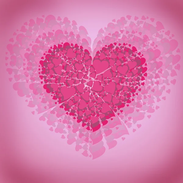 Rosa bakgrund med hjärta — Stockfoto