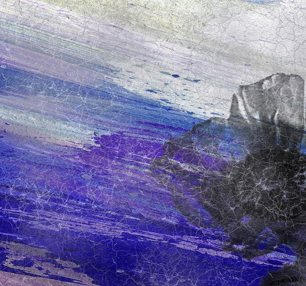 Blå abstrakt floral bakgrund — Stockfoto