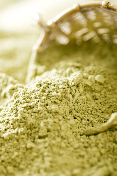 Matcha πράσινο τσάι σε σκόνη, ρηχά dof — Φωτογραφία Αρχείου