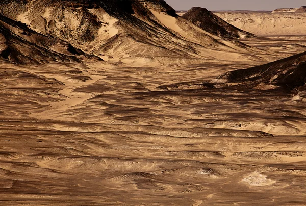 Чёрная пустыня в Сахаре — стоковое фото