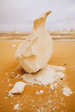 The limestone formation rocks in the White Desert, Egypt clipart