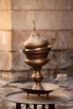 Incense burner in street shop in cairo, egypt clipart