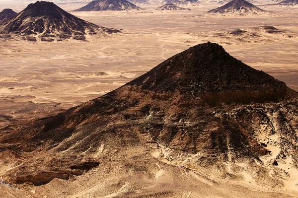 Czarna Pustynia w Saharze Zachodniej Egipt Obraz Stockowy