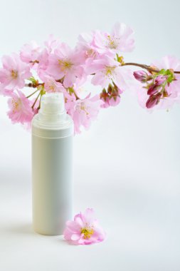 sakura çiçekli yüz kremi