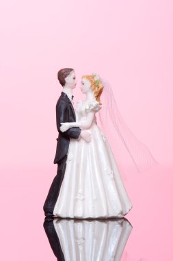 Wedding dancing figurines clipart