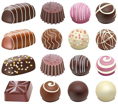 Vector chocolate candies