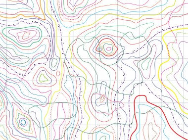 Vector abstract topographical map