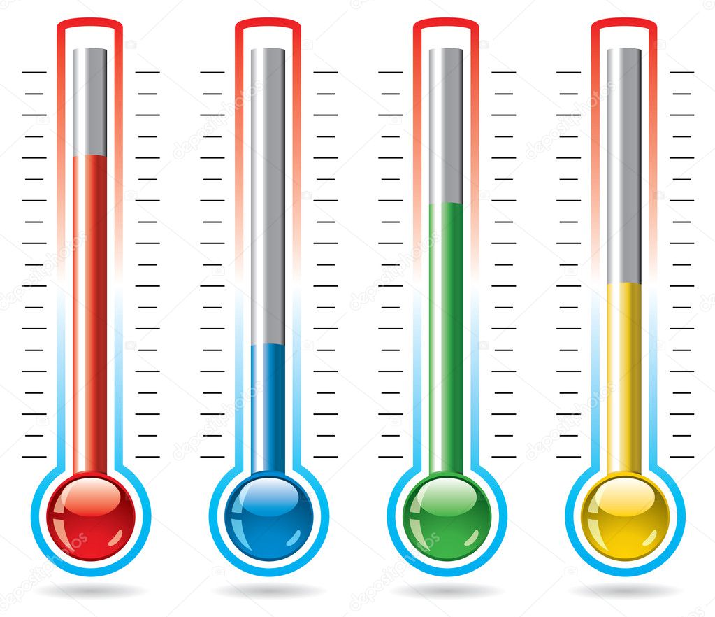 Vector thermometers — Stock Vector © dmstudio #8202738