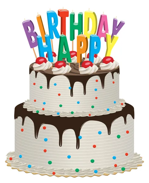 Pastel de cumpleaños: vectores, gráfico vectorial, Pastel de cumpleaños  imágenes vectoriales de stock | Depositphotos®