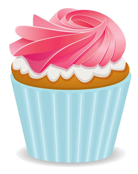 Pink cupcake ⬇ Vector Image by © dmstudio | Vector Stock 6408254