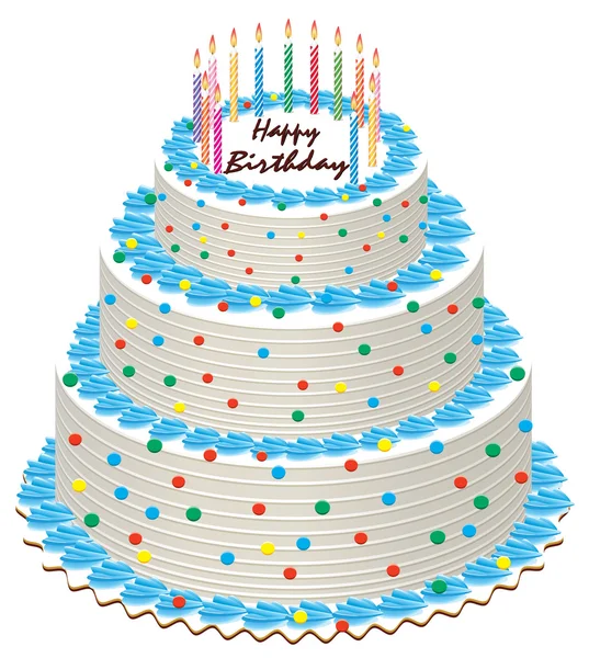 Birthday cake — Stock Vector © dmstudio #6775029
