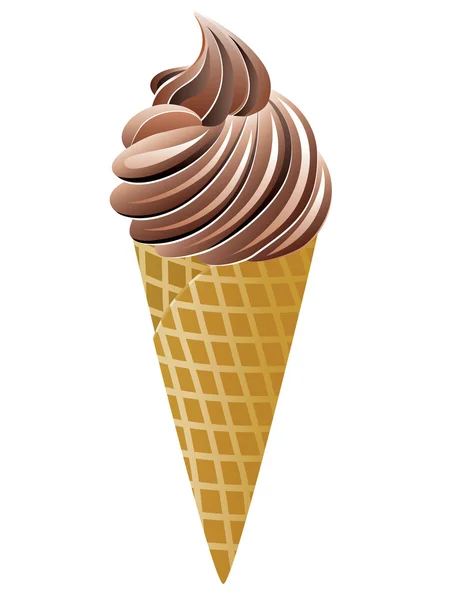 Vector chocolate icecream cone Stock Illustration