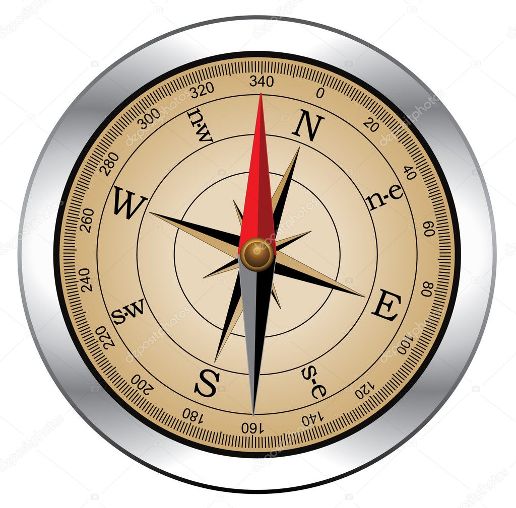Vector vintage compass — Stock Vector © dmstudio #9545633
