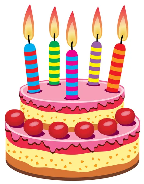 Vector birthday cake — Stock Vector © vector_rgb #2129823