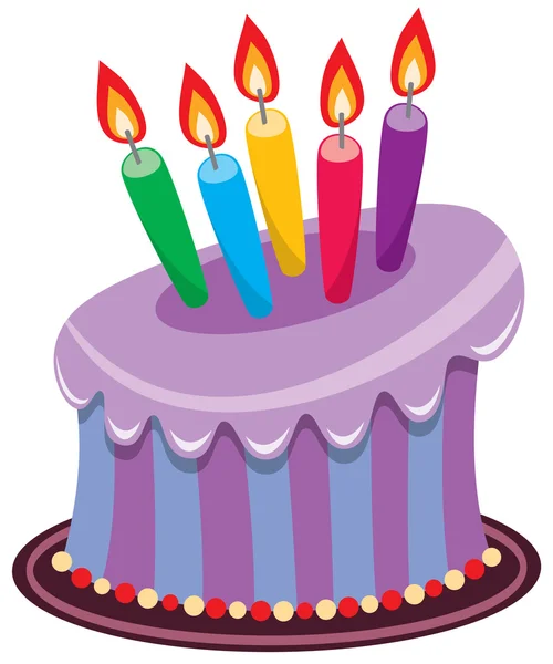 Vector birthday cake — Stock Vector © dmstudio #9688695