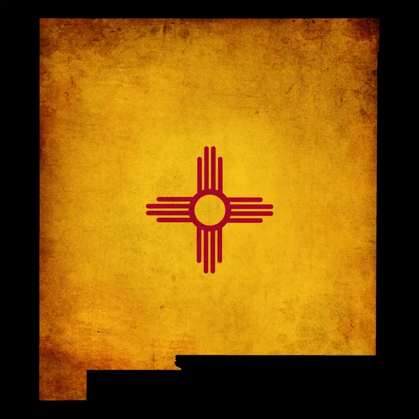 USA Amerika New Mexico State Map Outline mit Grunge-Effekt fla — Stockfoto