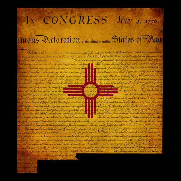 États-Unis Carte d'état du Nouveau-Mexique avec effet grunge fla — Photo