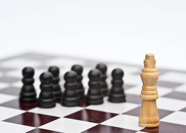stock image Chess game of strategy business concept application