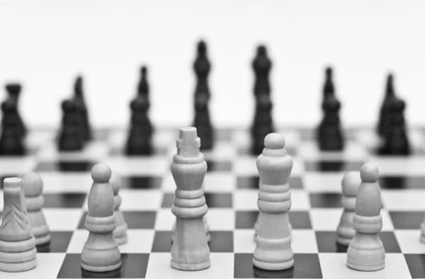 Jogo de xadrez de estratégia de aplicação conceito de negócios — Fotografia de Stock