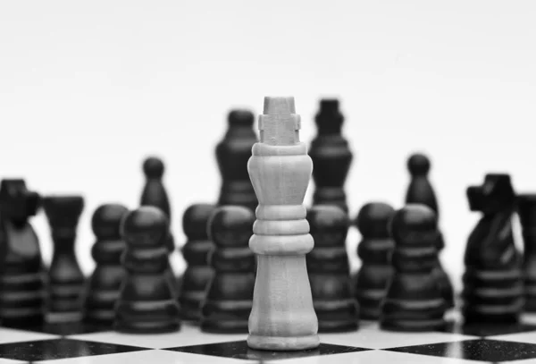 Satranç oyunu strateji iş kavramı uygulama — Stok fotoğraf