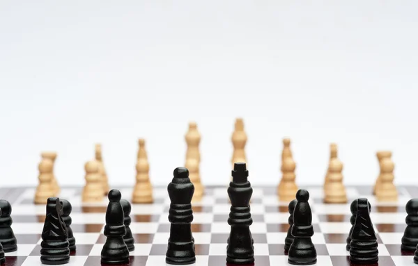 Juego de ajedrez de estrategia aplicación de concepto de negocio — Foto de Stock