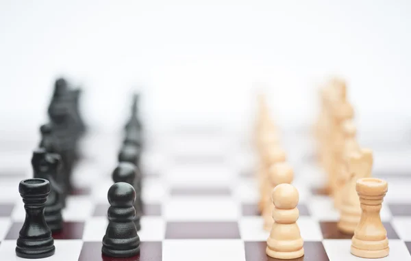 Jogo de xadrez de estratégia de aplicação conceito de negócios — Fotografia de Stock