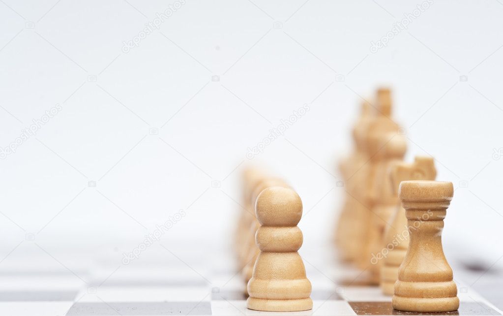 Chess game of strategy business concept application