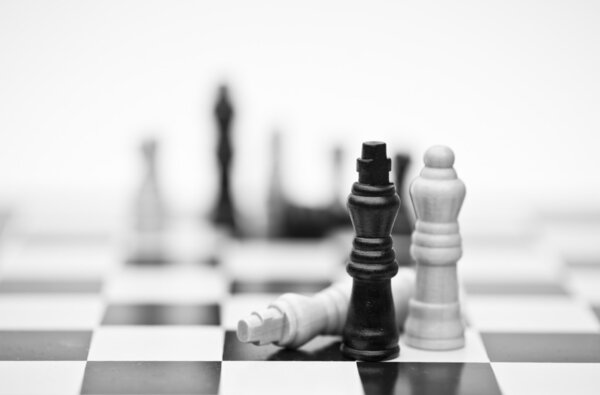 Шахматная игра стратегии бизнес-концепция приложения
