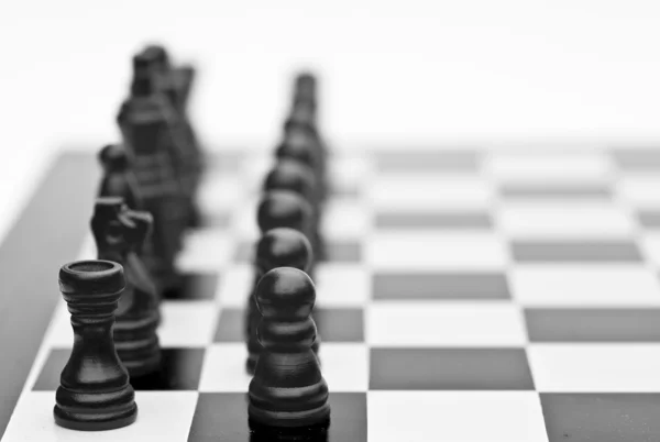 Juego de ajedrez de estrategia aplicación de concepto de negocio —  Fotos de Stock