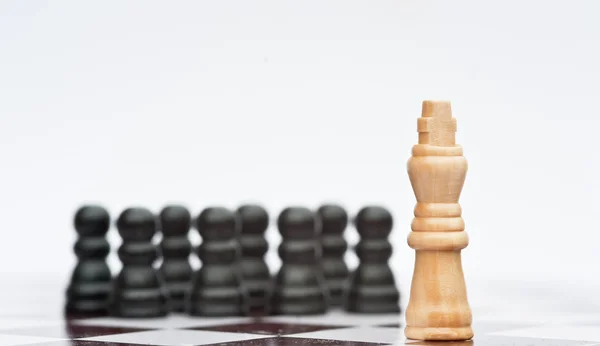 戦略ビジネス概念アプリケーションのチェスのゲーム — ストック写真