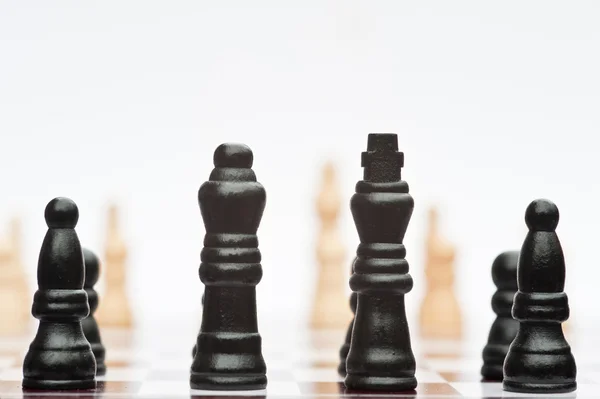 Stosowania koncepcji biznesowych strategii gry w szachy — Zdjęcie stockowe