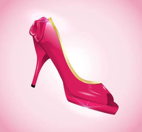 Sapatos de mulher rosa — Vetor de Stock