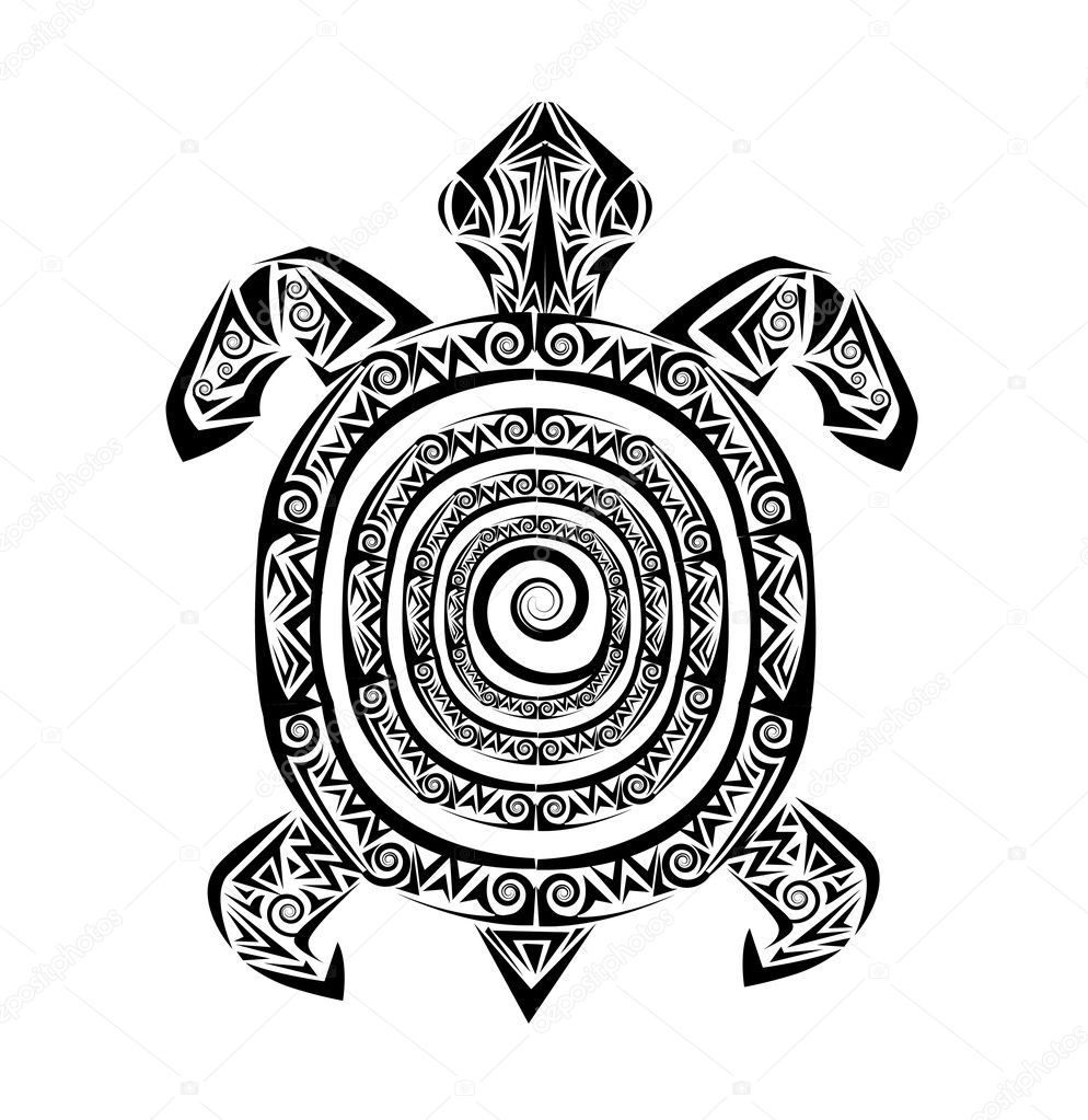 Sacred Art Tattoo hawaii - I love doing these little custom turtle designs.  He wanted a tiki tribal turtle and voila. I think turtle tattoos are a  great summery of the Hawaiian