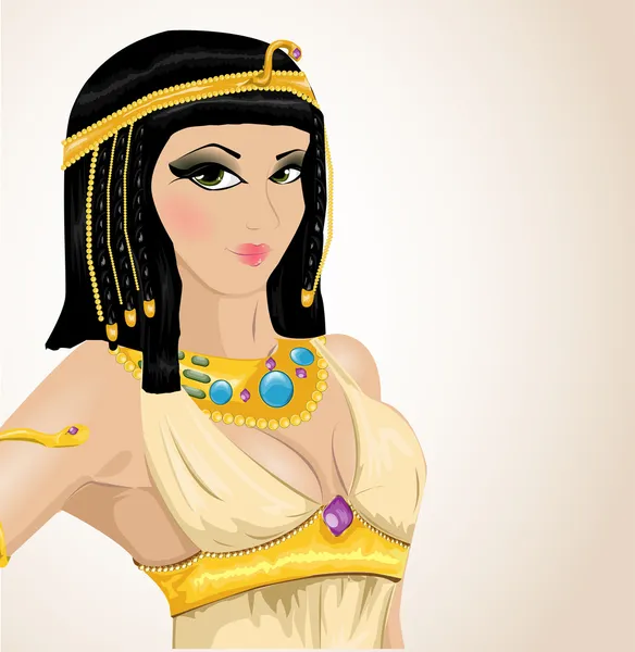 Ilustrované Kleopatra — Stockový vektor