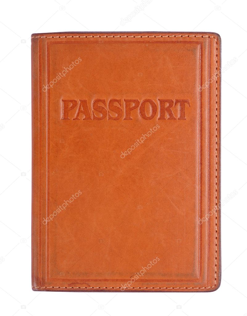 Passport in leather cover