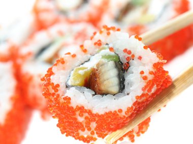 Sushi isolation on white clipart