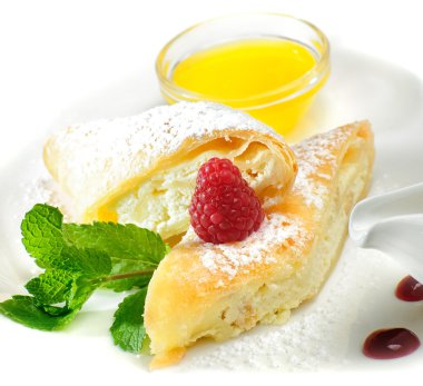 süzme peynir ile Pancakes