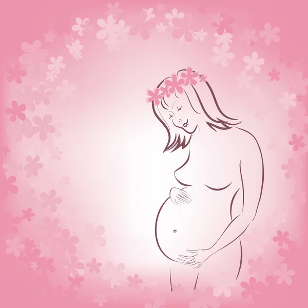 Embarazada — Vector de stock